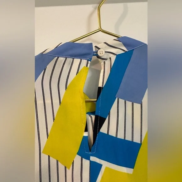 Halogen Graphic Print Long Sleeve Blouse - Size M - GUC - Picture 7 of 9